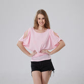 Round Neck Bat Sleeve Tops